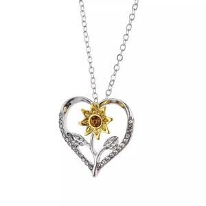 Sunflower- Heart Necklace